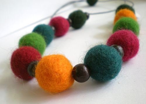 Hand made felt jewelry for Christmas market, great gift