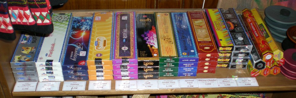 Incense Sticks on display