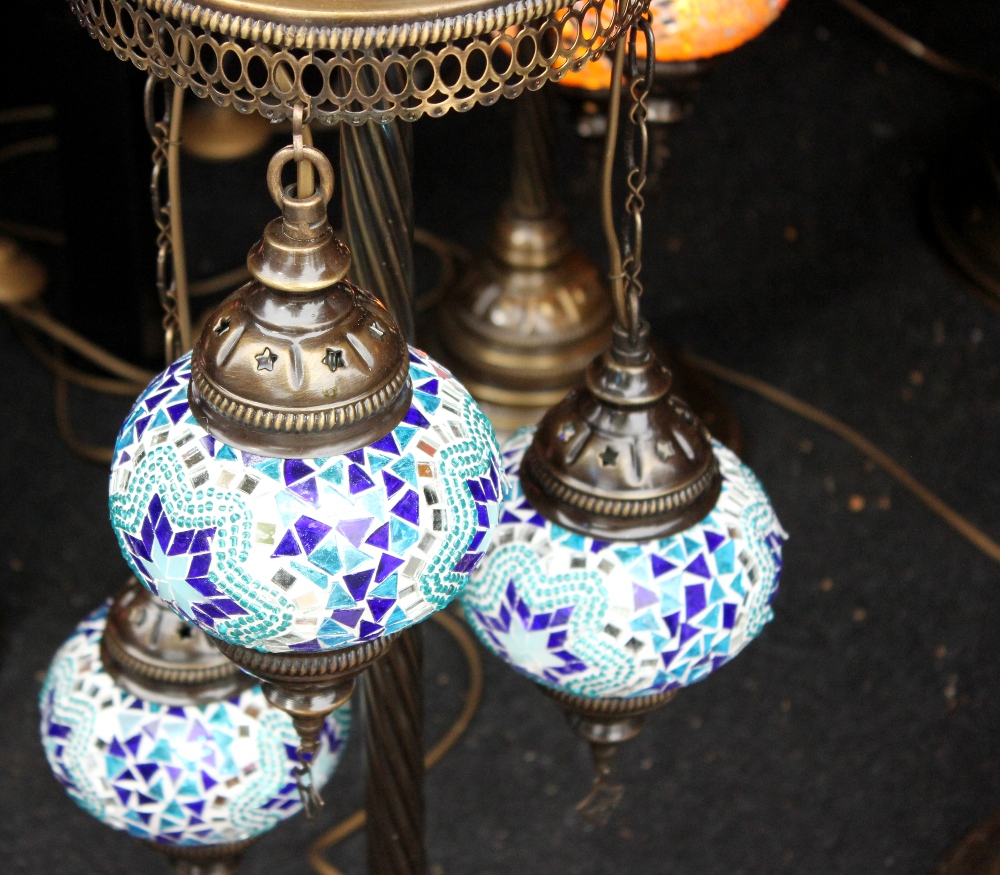 Mosaic lamp shades from Morocco